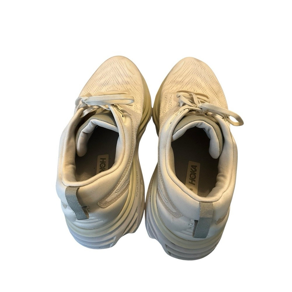 HOKA One One Shoes Men's Bondi 8 Everyday Running Shoes Size US 14D Cream #S32-8 - Picture 4 of 14